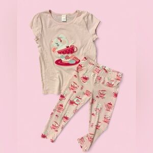 Gymboree Tea Party Outfit Pink Mouse Top & Pants Set | Girls Size 10